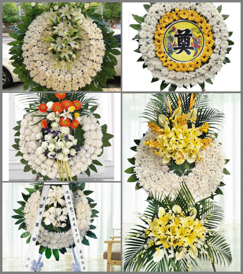 广东江门市台山市台城街道泡步村花圈速递