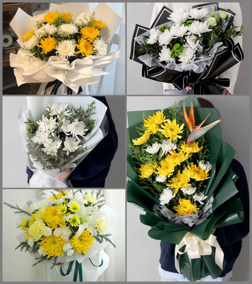 广东江门市台山市台城街道泡步村白事花束代送